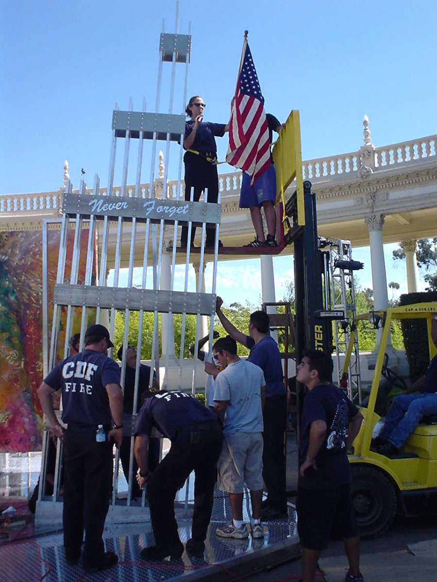 A1) Release of Souls by Kathleen Tonnesen  Image: WORLD MEMORIAL Release of Souls concert and Release of Souls artwork exhibit, September 11, 2004, Balboa Park Organ Pavilion, San Diego, California, USA.
