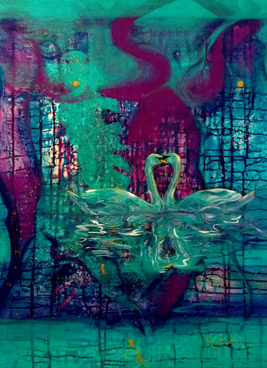 b) Calm Communion by Kathleen Tonnesen  Image: "Calm Communion" Painting © Kathleen Tonnesen, 2016.