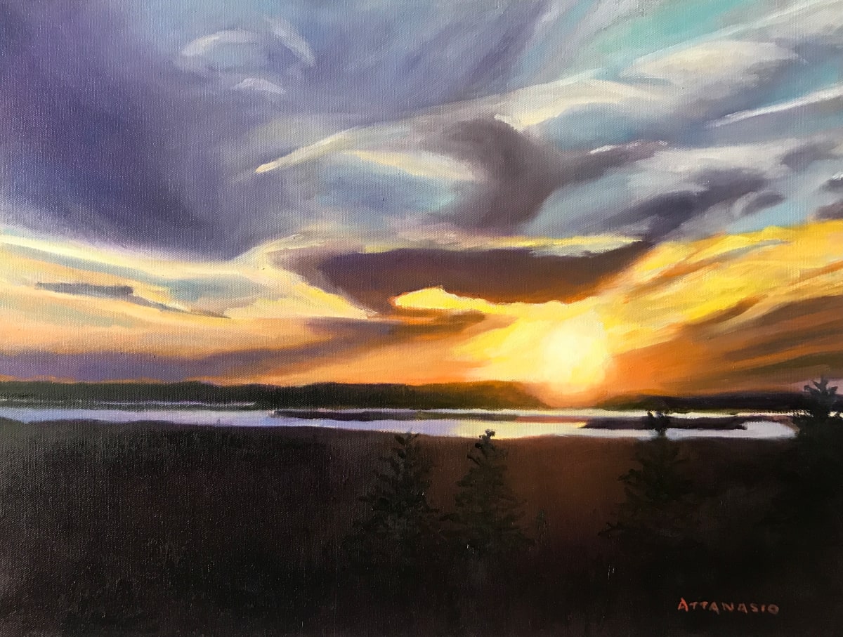 Sunset on Dyer Bay by John Attanasio 