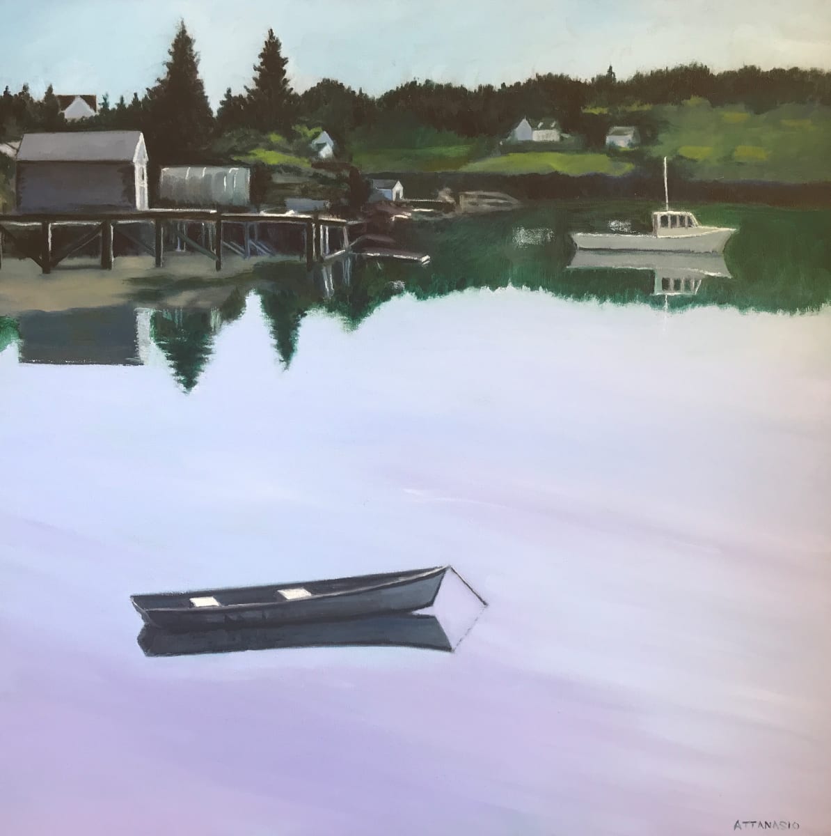 Dory in Corea Harbor by John Attanasio Fine Art Studio 