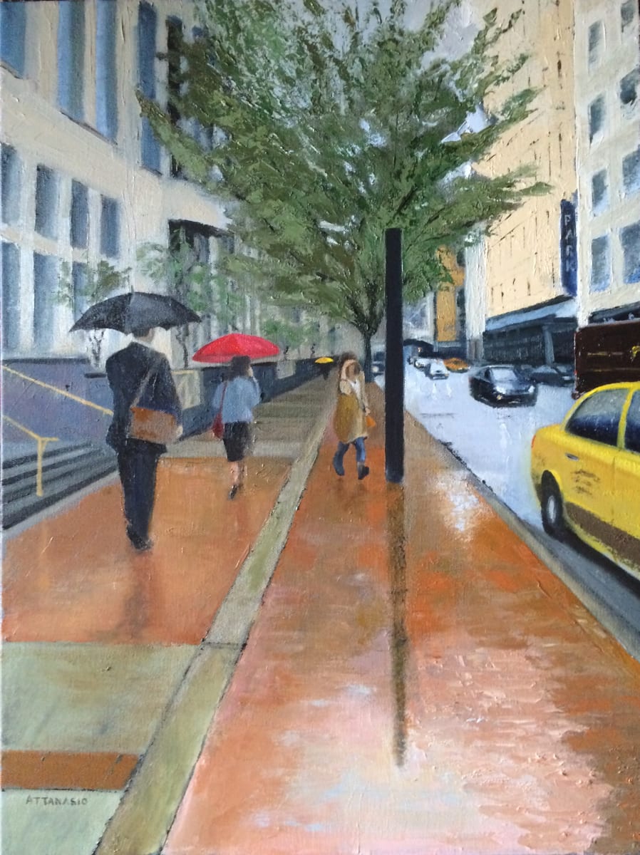 Yellow Taxi by John Attanasio Fine Art Studio, Image 1.