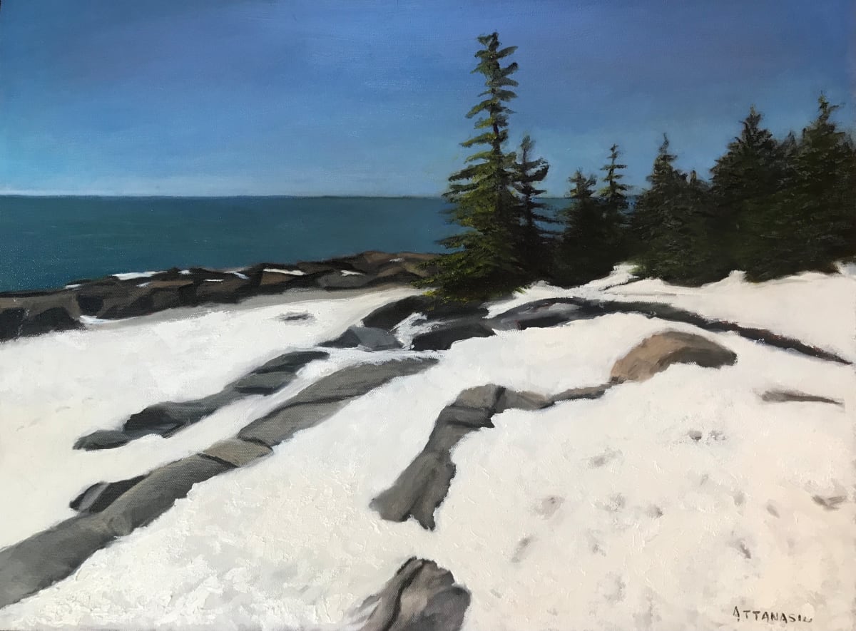 Schoodic Winter by John Attanasio Fine Art Studio 