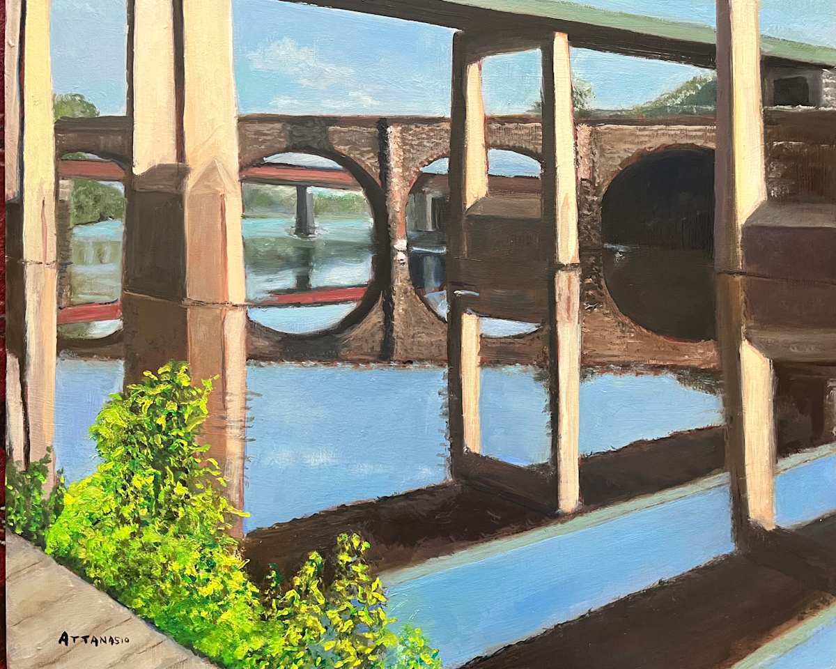 Four Bridges at East Falls by John Attanasio, Image 1.