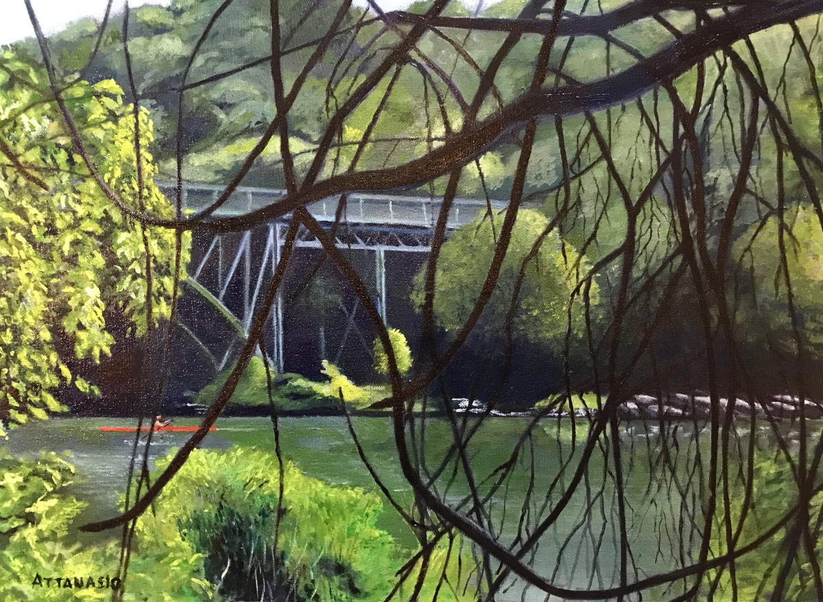 Strawberry Mansion Bridge by John Attanasio Fine Art Studio  Image: 2024
