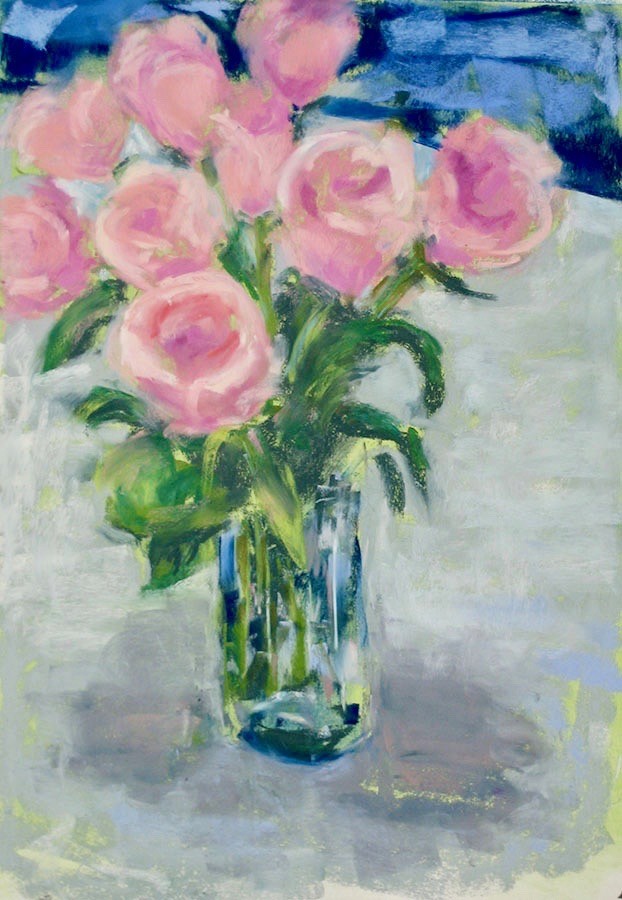 Pink Roses I by Sally Hootnick 