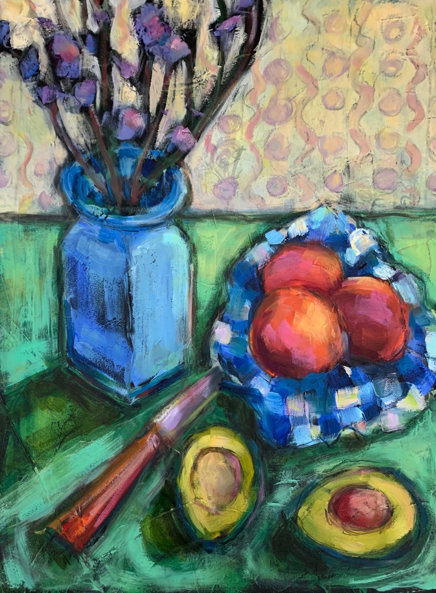 Still Life with Peaches by Sally Hootnick 