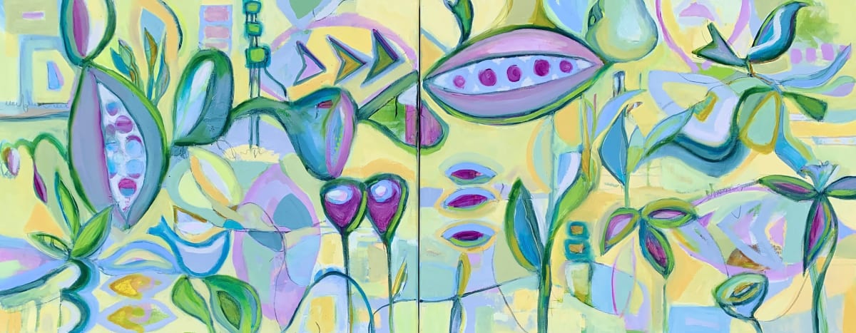 Fanciful Diptych by Sally Hootnick 