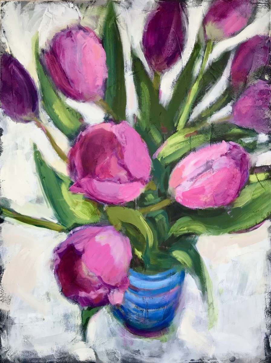 Purple Tulips by Sally Hootnick 