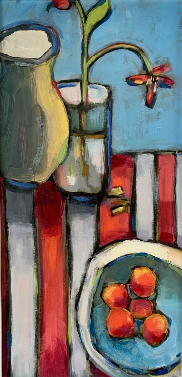 Oranges On Stripes by Sally Hootnick, Image 4.