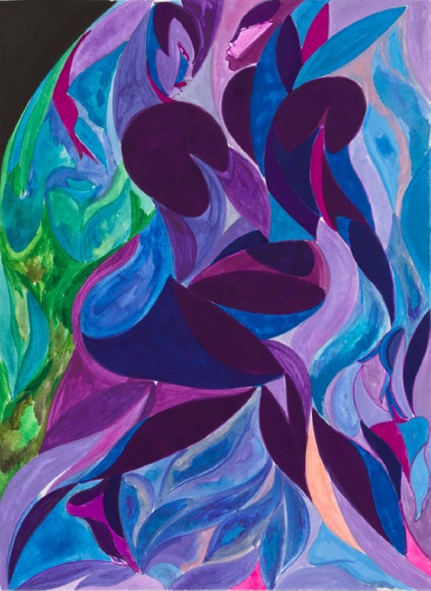 Blue & Violet Duet by Tunji Adeniyi-Jones 