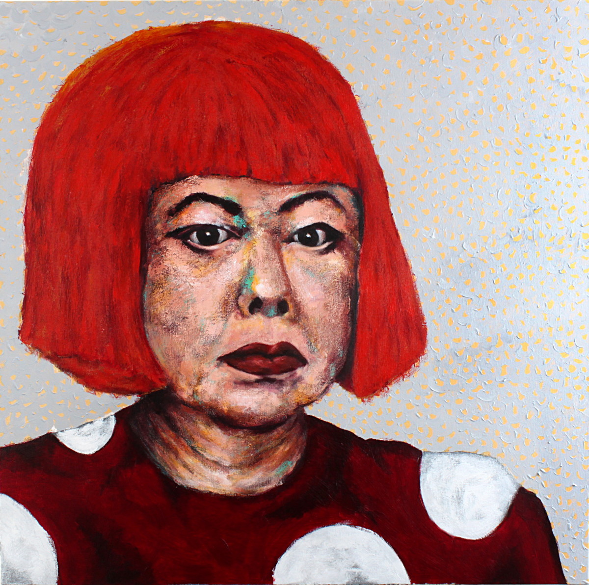 Homage To The Princess (Portrait of Yayoi Kusama) by Terri Maxfield Lipp 