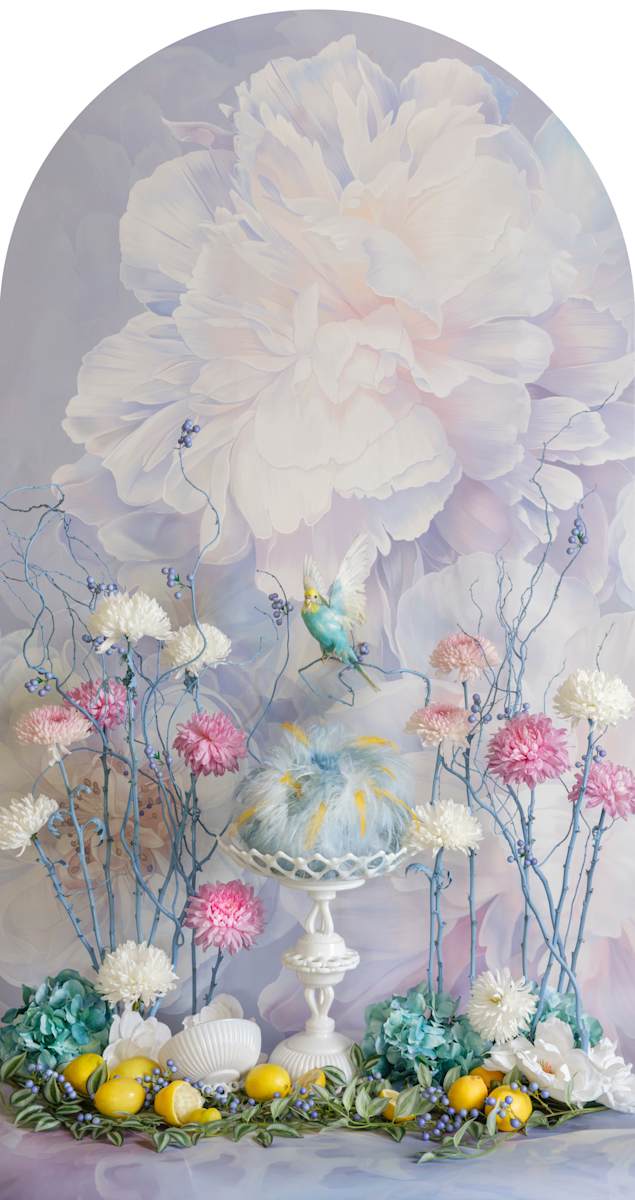 Tiel Budgie with Lemons Nesting by JP Terlizzi, Image 1.