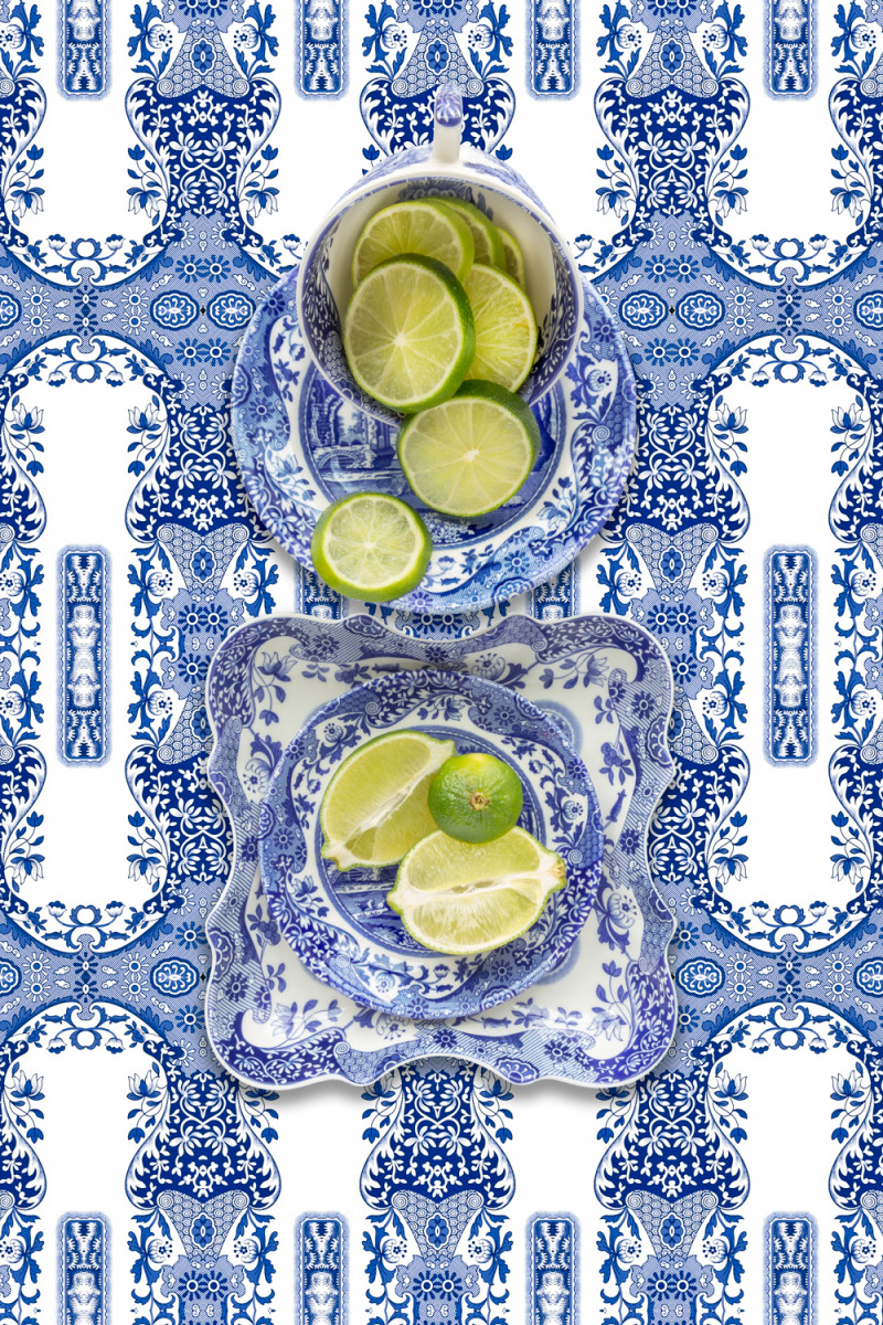 Spode Blue Italian with Lime by JP Terlizzi 