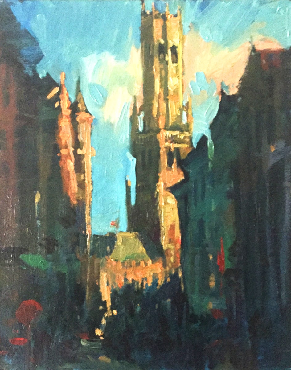 Bell Tower Evening by Katie Dobson Cundiff 