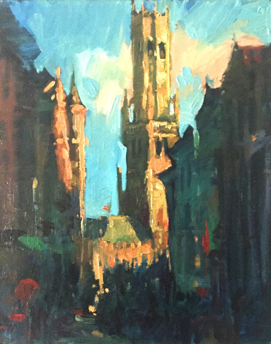 Bell Tower Evening by Katie Dobson Cundiff 