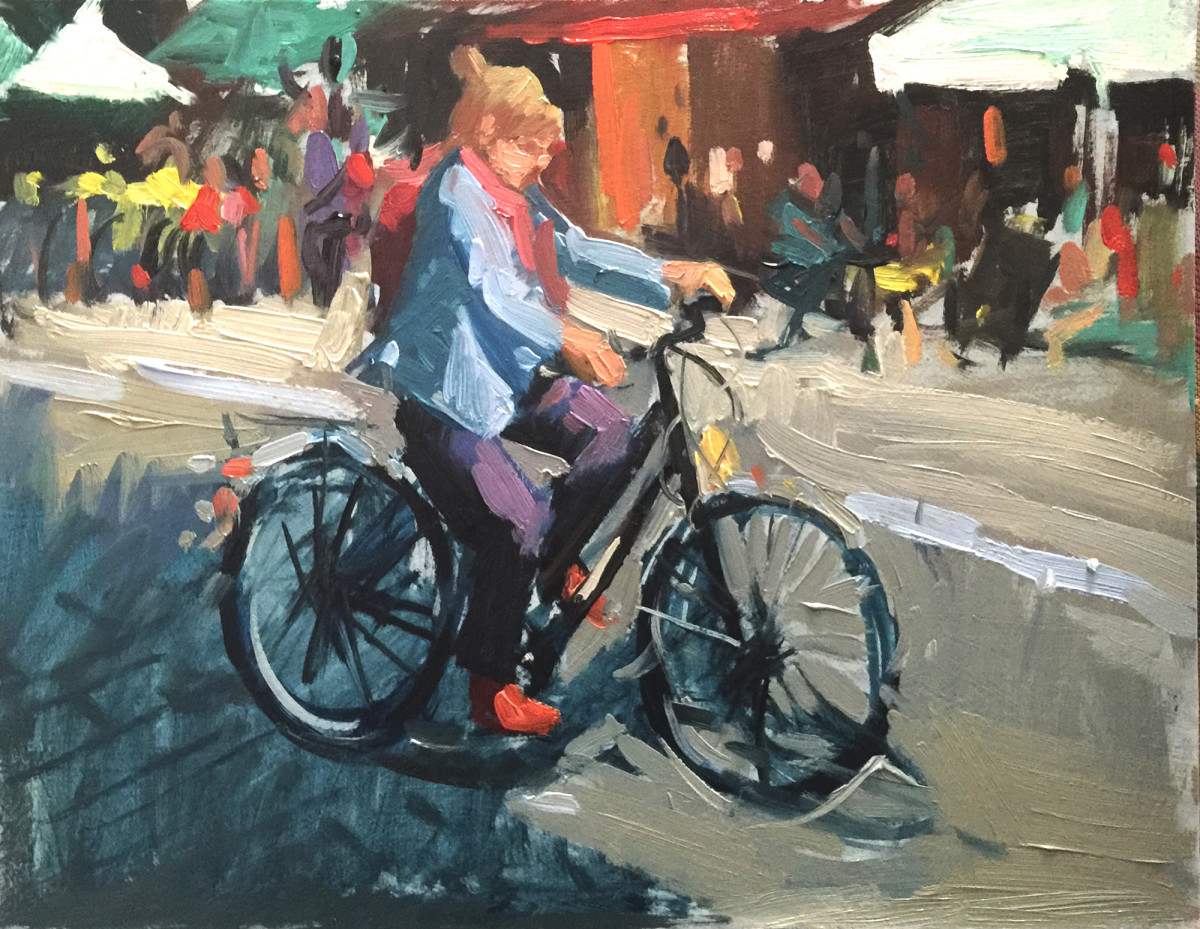 Bicyclist 6 by Katie Dobson Cundiff 