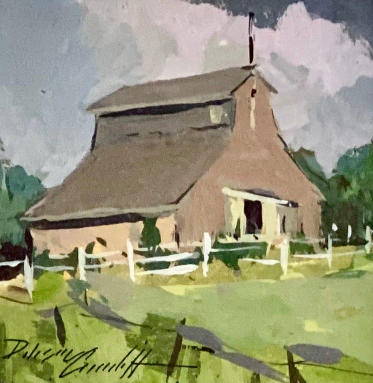 Barn on Hill by Katie Dobson Cundiff 