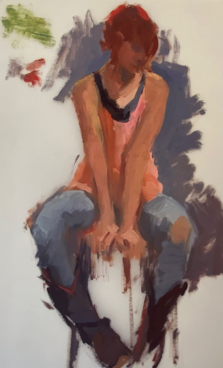 Seated Model in Jeans by Katie Dobson Cundiff, Image 1.