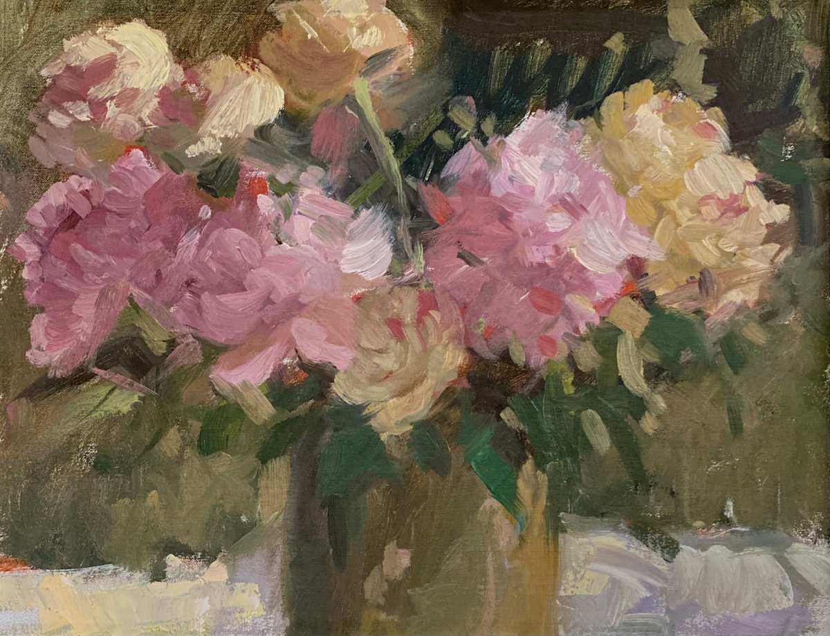 Hydrangeas in Clay Pot by Katie Dobson Cundiff 