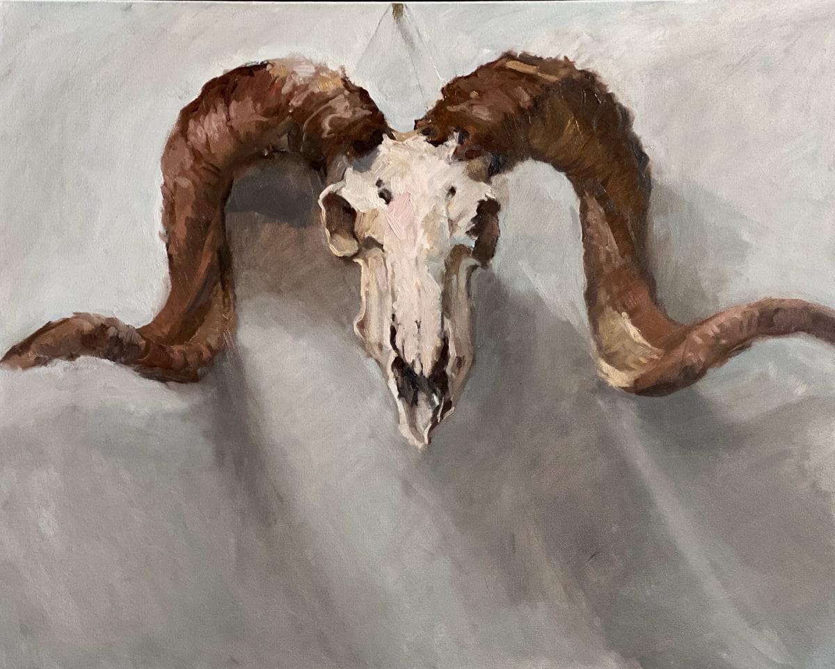 Texas Bones - Rams Skull by Katie Dobson Cundiff 