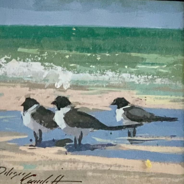 Three Sandpipers by Katie Dobson Cundiff 