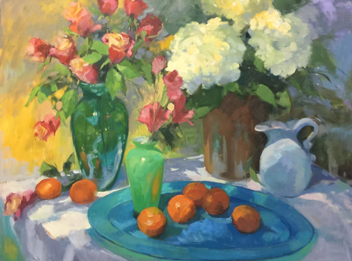 Roses and Hydrangeas by Katie Dobson Cundiff 