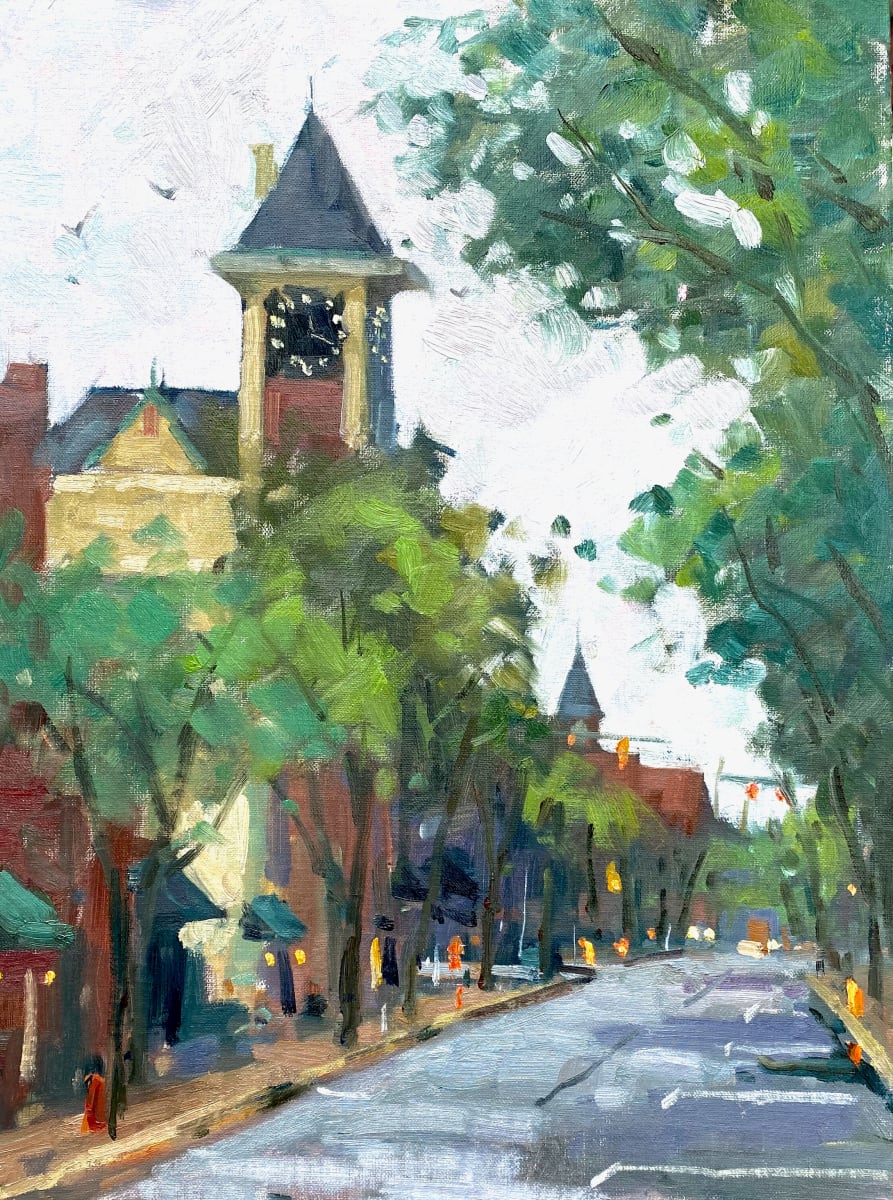 Craven Street Clock Tower by Katie Dobson Cundiff 