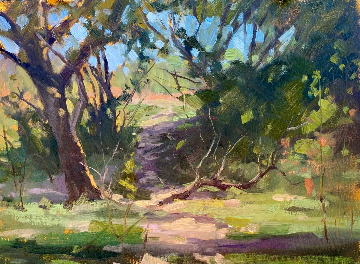 Hidden Path by Katie Dobson Cundiff  Image: Hidden Path, McGowan Ranch, En Plein Air Texas 2023