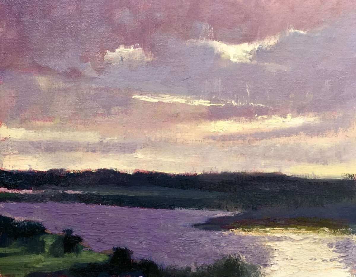 Late Light Over Lake by Katie Dobson Cundiff 