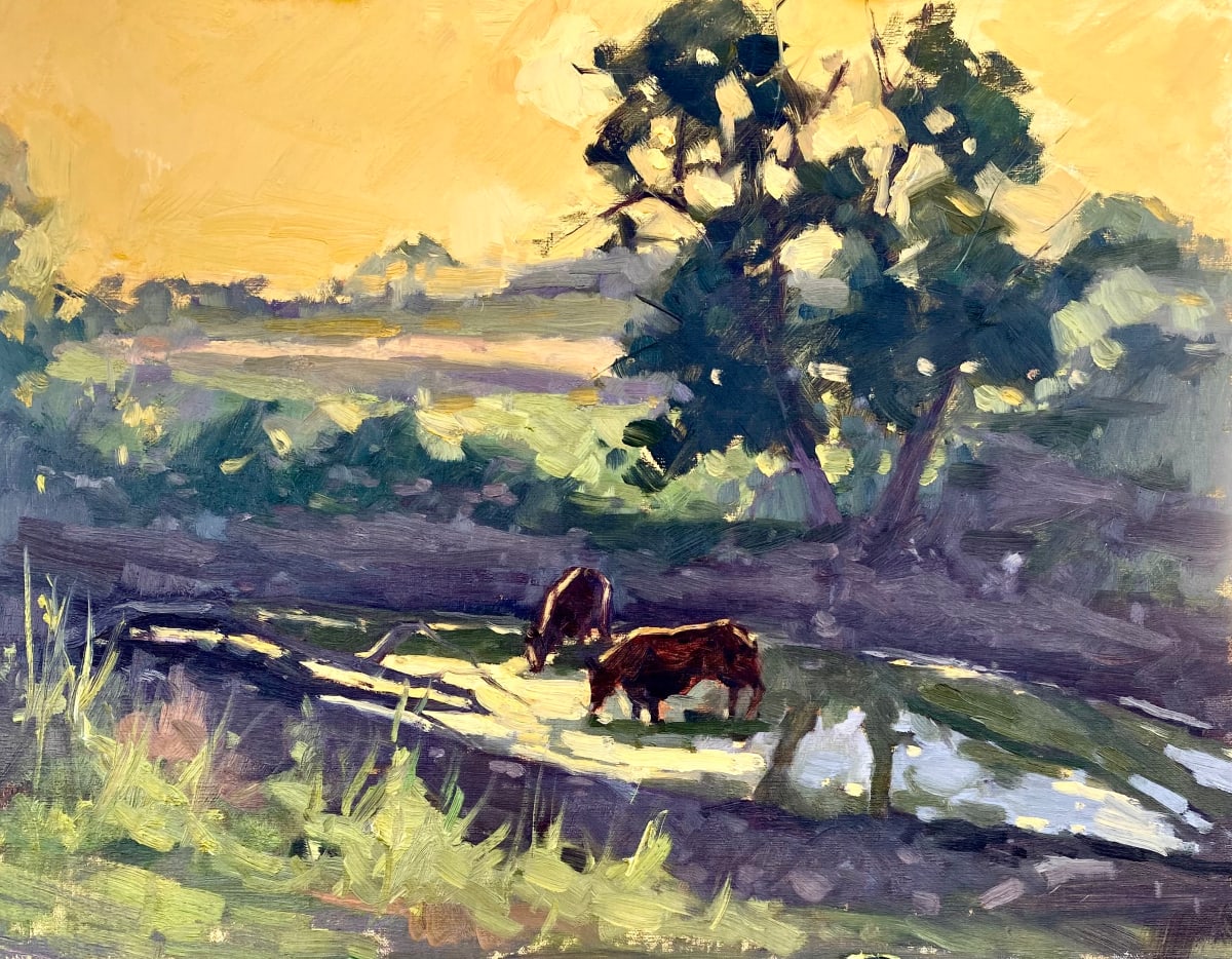 Evening Light by Katie Dobson Cundiff  Image: McGowan Ranch, En Plein Air Texas 2023