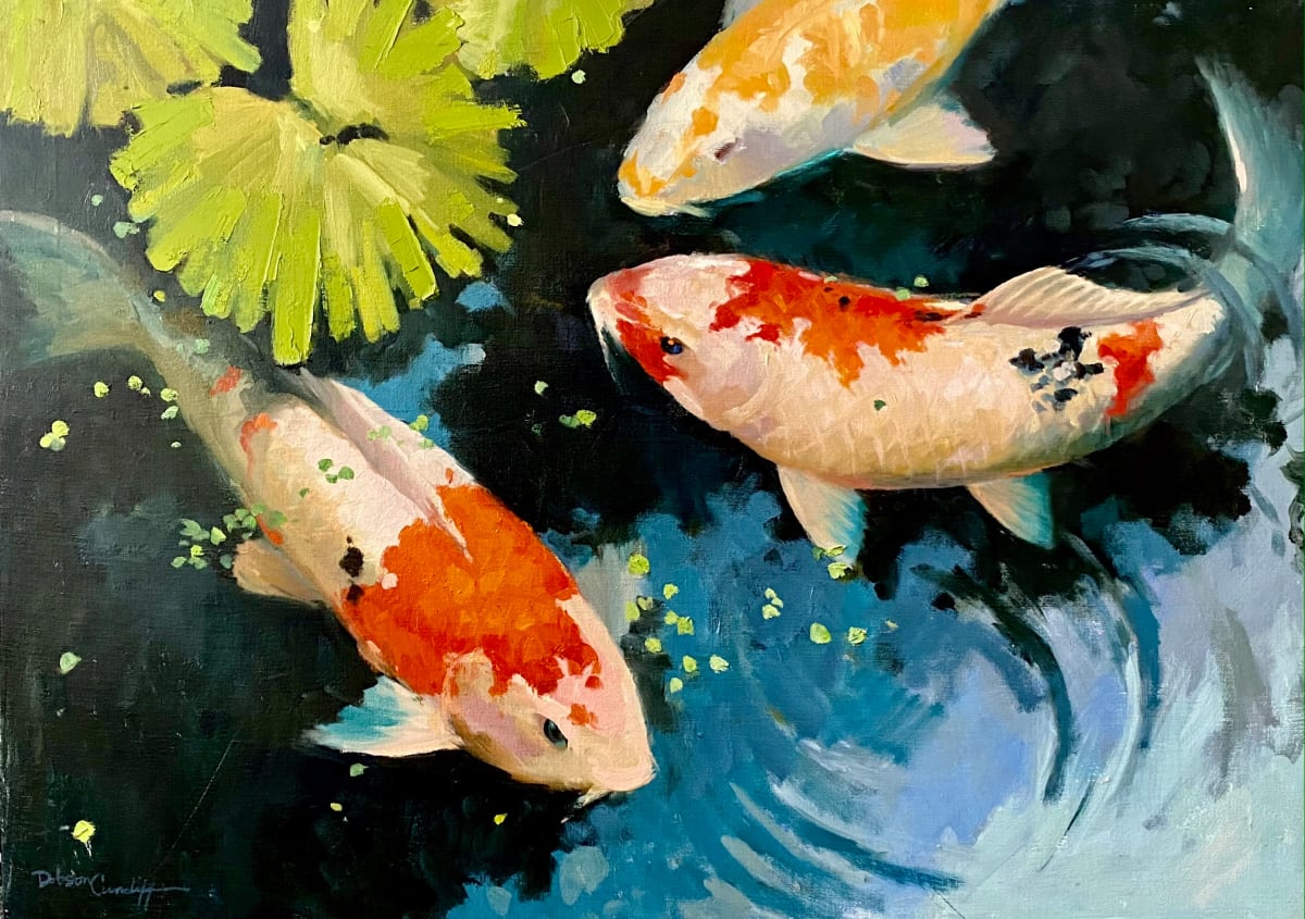 Koi and Lily Pads by Katie Dobson Cundiff  Image: Koi and Lily Pads