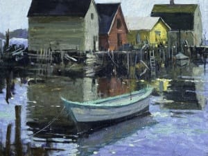 Nova Scotia Fishing Village by Katie Dobson Cundiff 