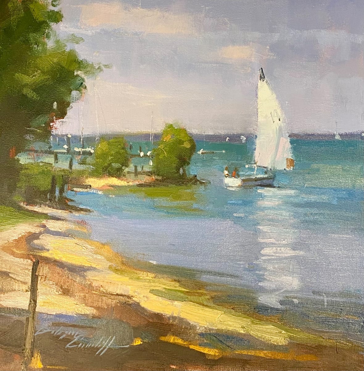 Sailing on the Bay by Katie Dobson Cundiff 