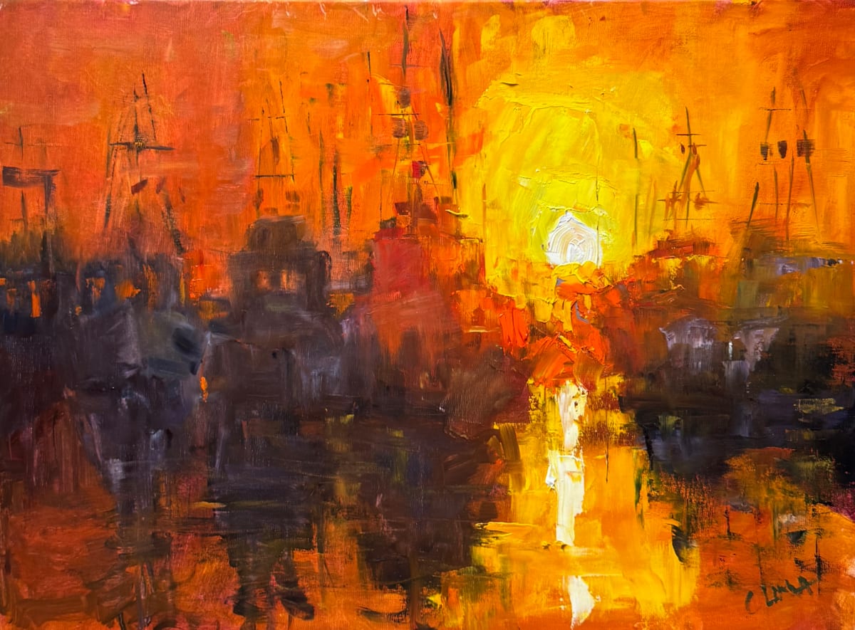 Sunset at the Marina by Claudia Lima 