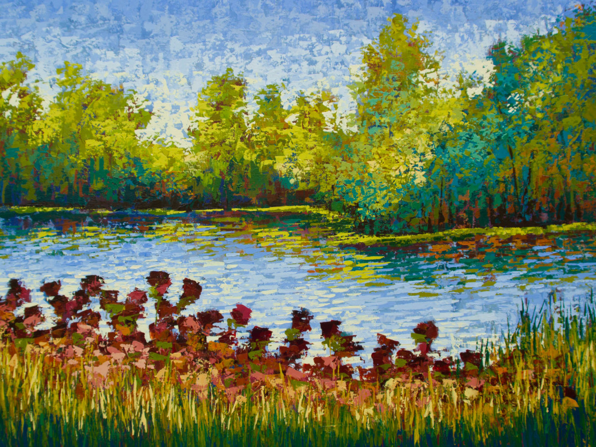 Flowers on the Water by Karin Neuvirth 