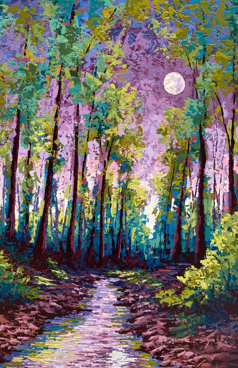 Moonlit Creek by Karin Neuvirth 