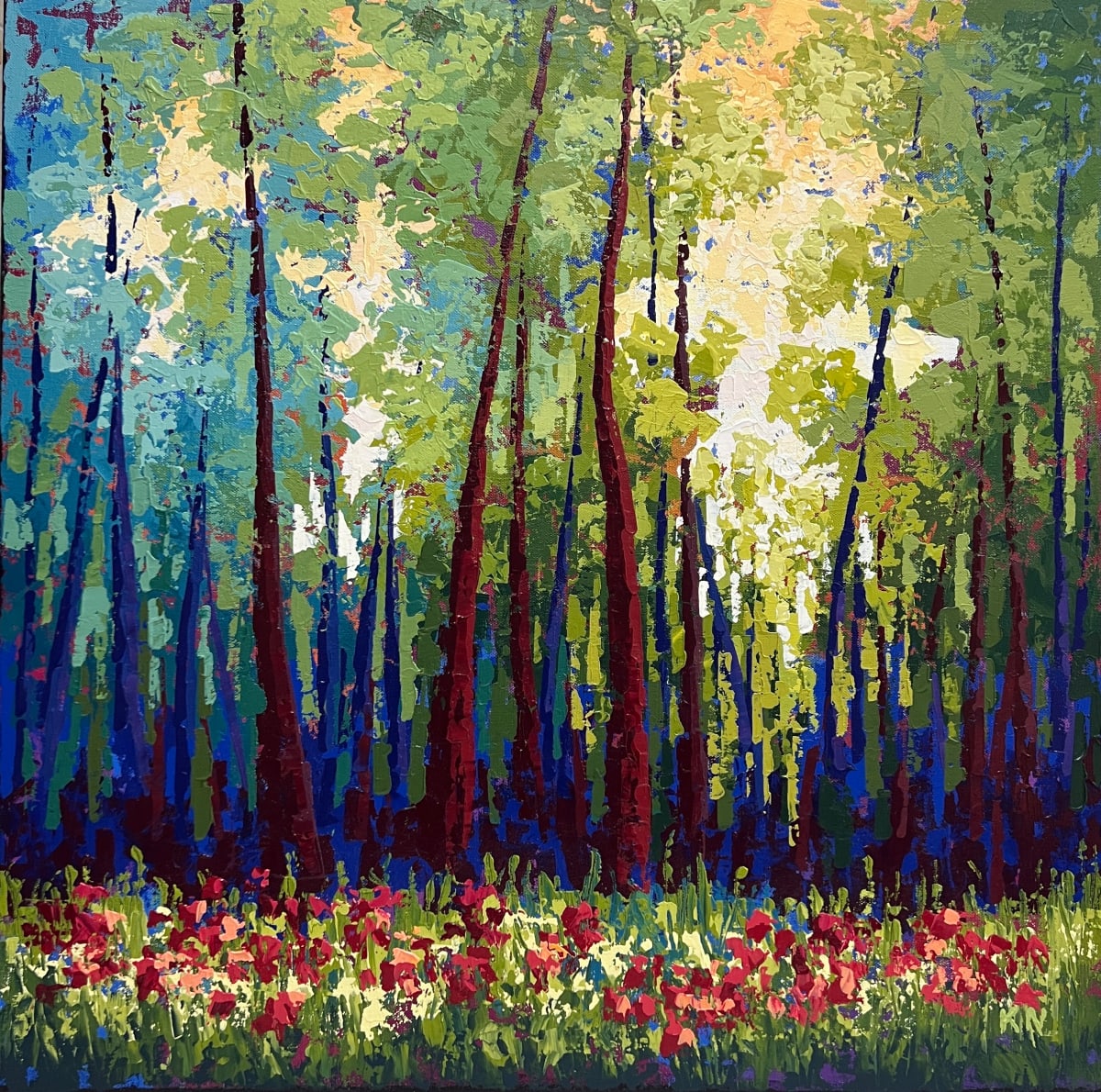 Poppies by the Woods by Karin Neuvirth 