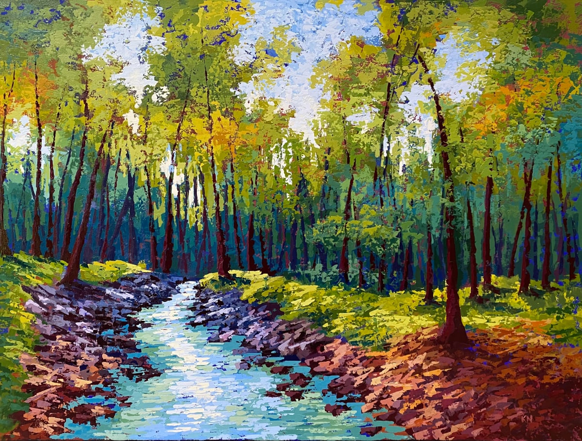 Profile Trail View by Karin Neuvirth  Image: Original Painting "Profile Trail View"