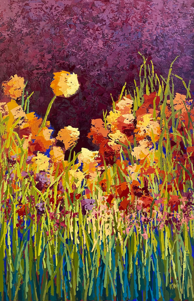 Flowers at Twilight  Image: Original Painting "Flowers at Twilight"