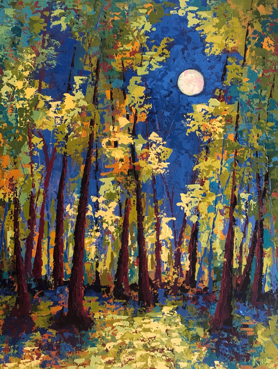 Moonlit Forest by Karin Neuvirth 