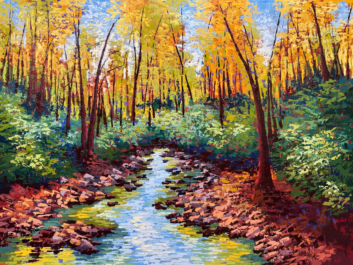 Goshen River Trail in Autumn  Image: Original Painting "Goshen River Trail in Autumn"