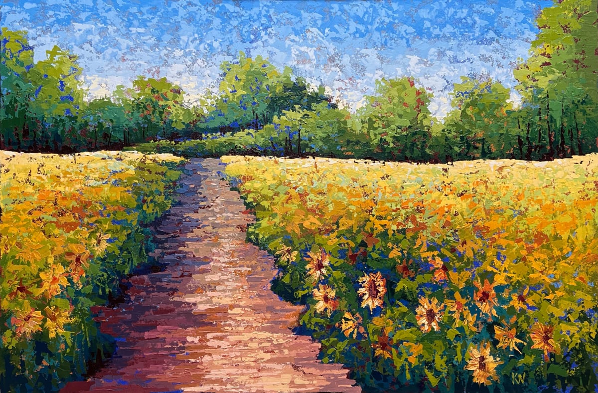 Sunflower Field by Karin Neuvirth  Image: Original Painting "Sunflower Field"