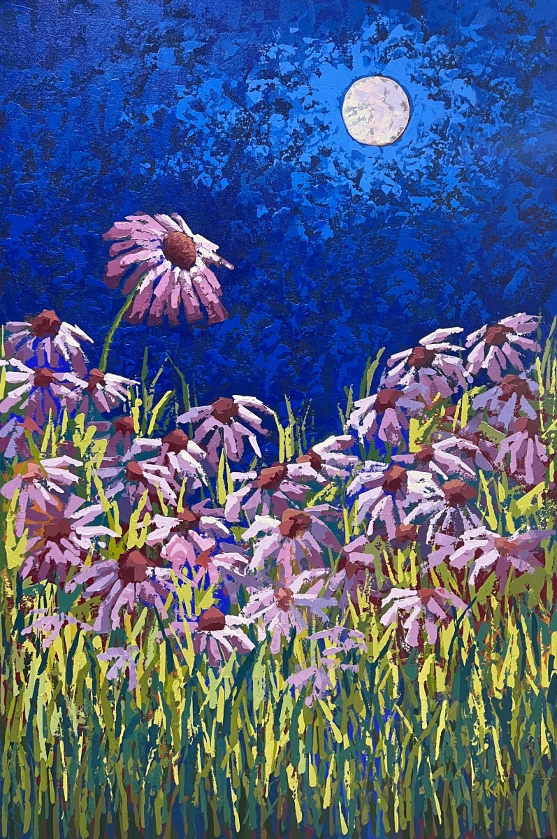 Moonlit Coneflowers, Image 1.