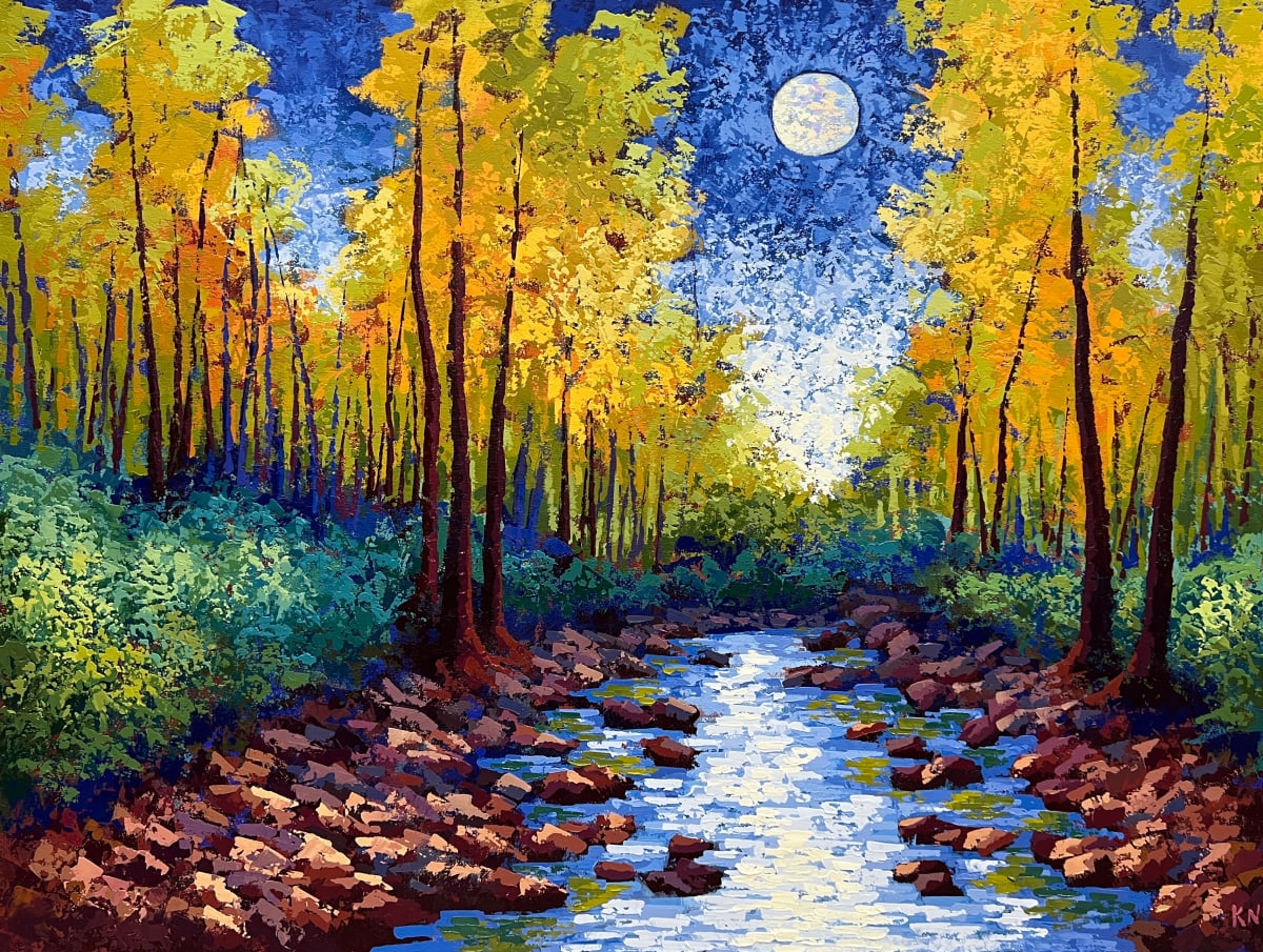 Moonlit Creek by Karin Neuvirth 