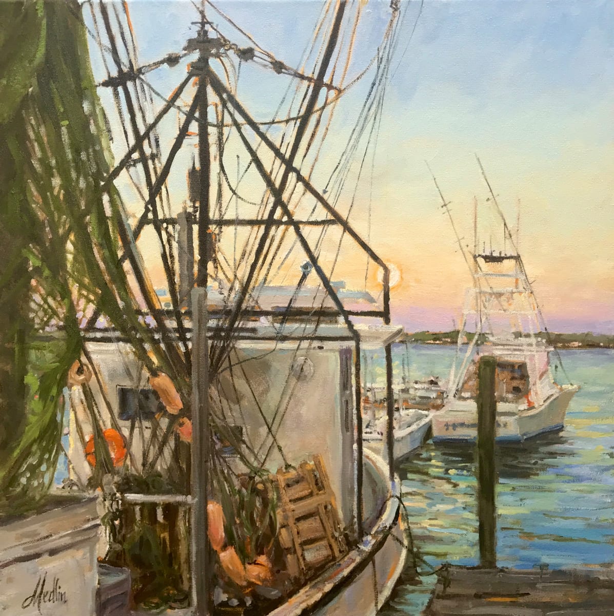 Shrimp Boat Sunrise by Tammy Medlin 