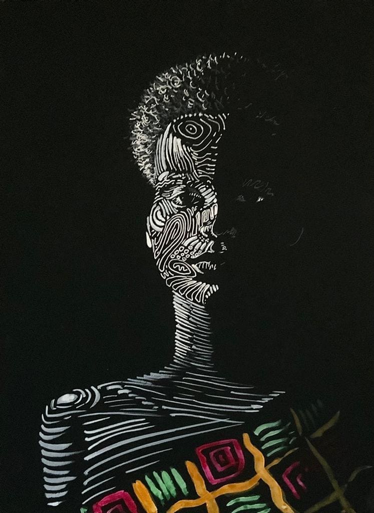 Wrapped in Lines (ink) by Sean Henry 