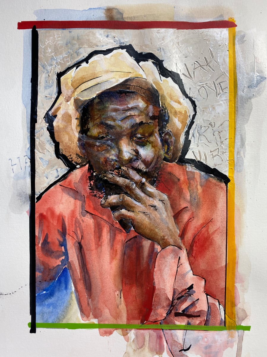 Rasta Man Smoking by Sean Henry 