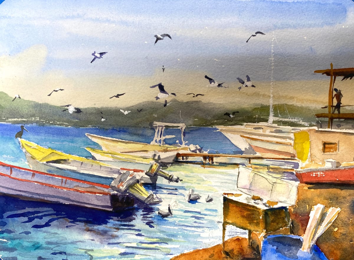 Boats & Gulls by Sean Henry 