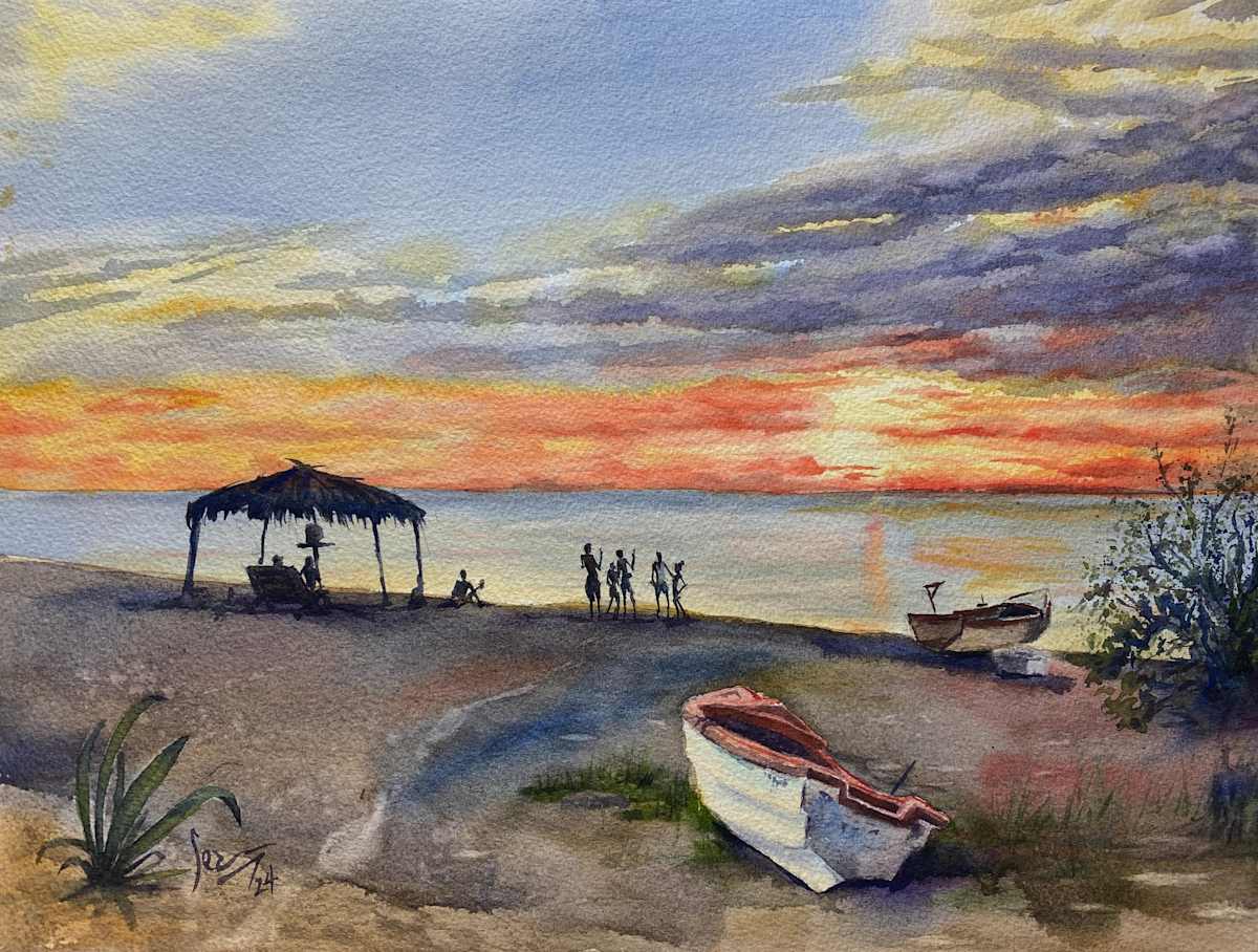 Sunset at Bob Marley Beach by Sean Henry 
