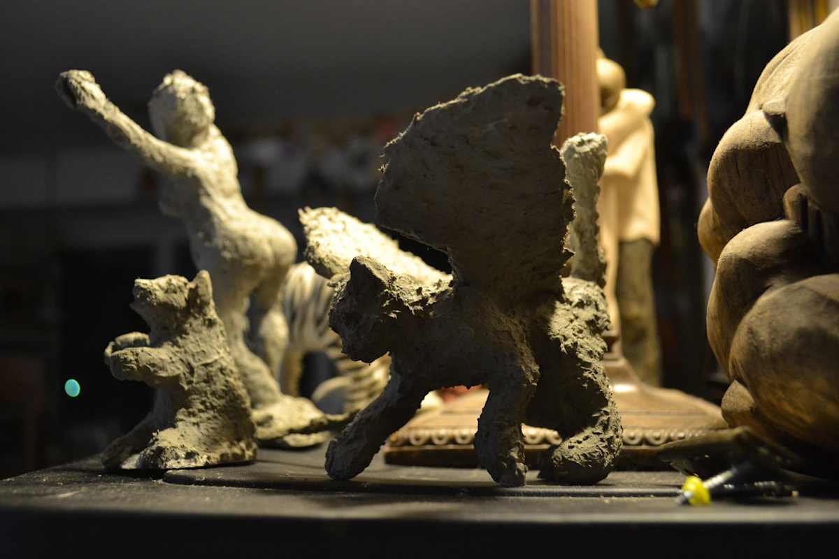 Winged Cat-man Prowls by Holly Masri, Image 1.